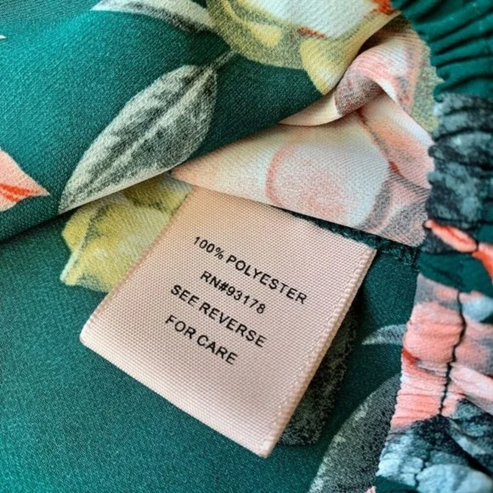 Philosophy Green top women Floral Off The Shoulder Blouse size XS